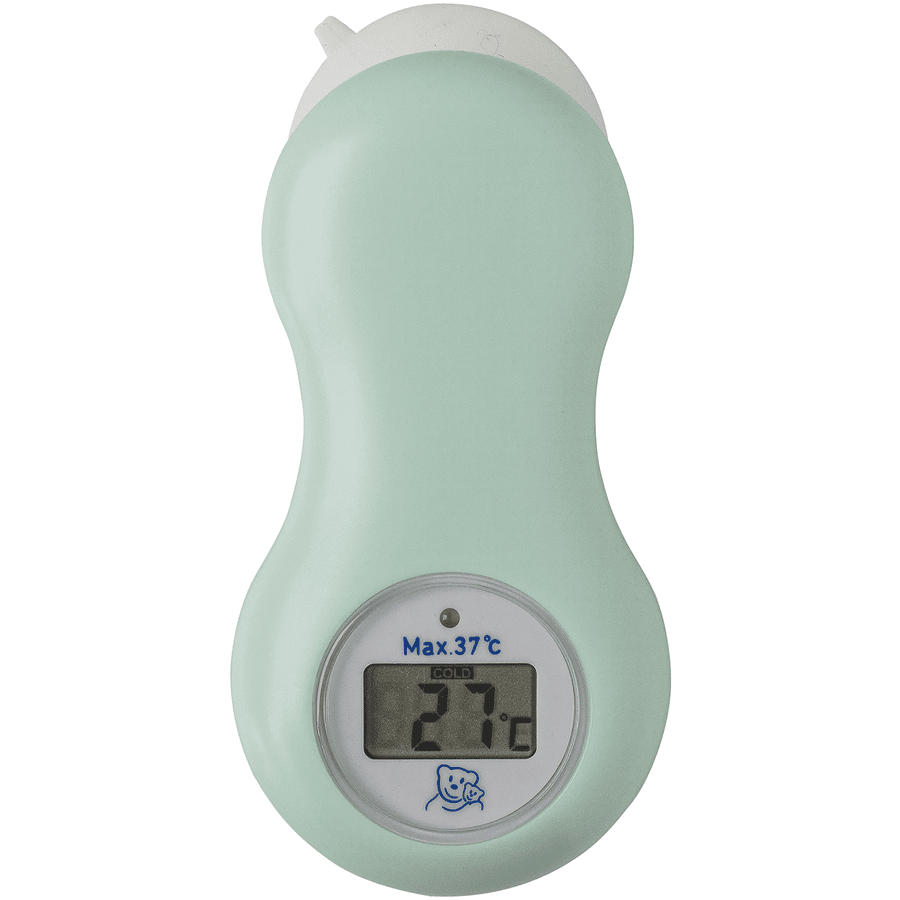 Rotho Babydesign Digitalt badetermometer med sugekopp på svensk green 
