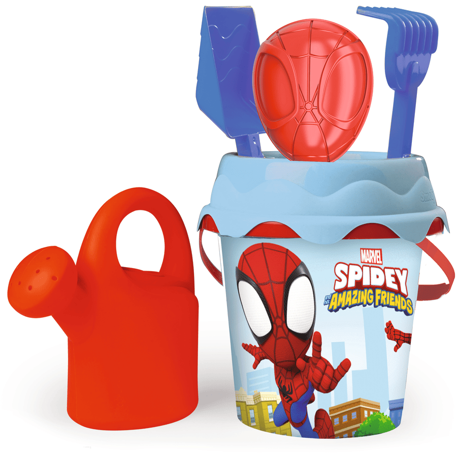 Smoby Spidey Sand sada kbelíků se zalévací konví