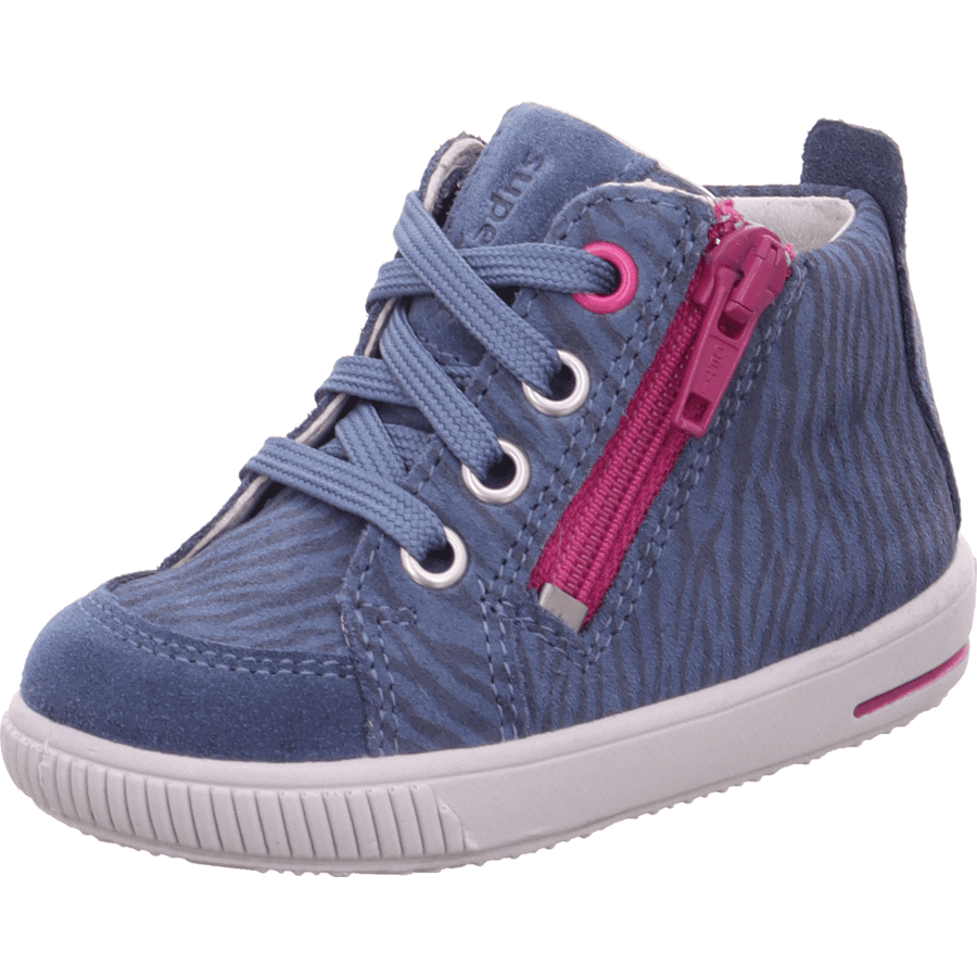 superfit Chaussures basses enfant Moppy bleu/rose, largeur moyenne