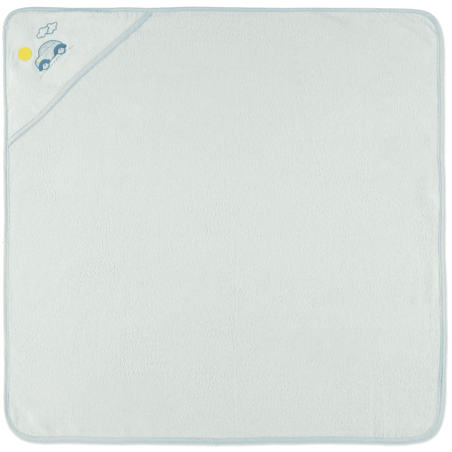 HÜTTE & CO Kapuzenbadetuch Auto weiss 100 x 100 cm