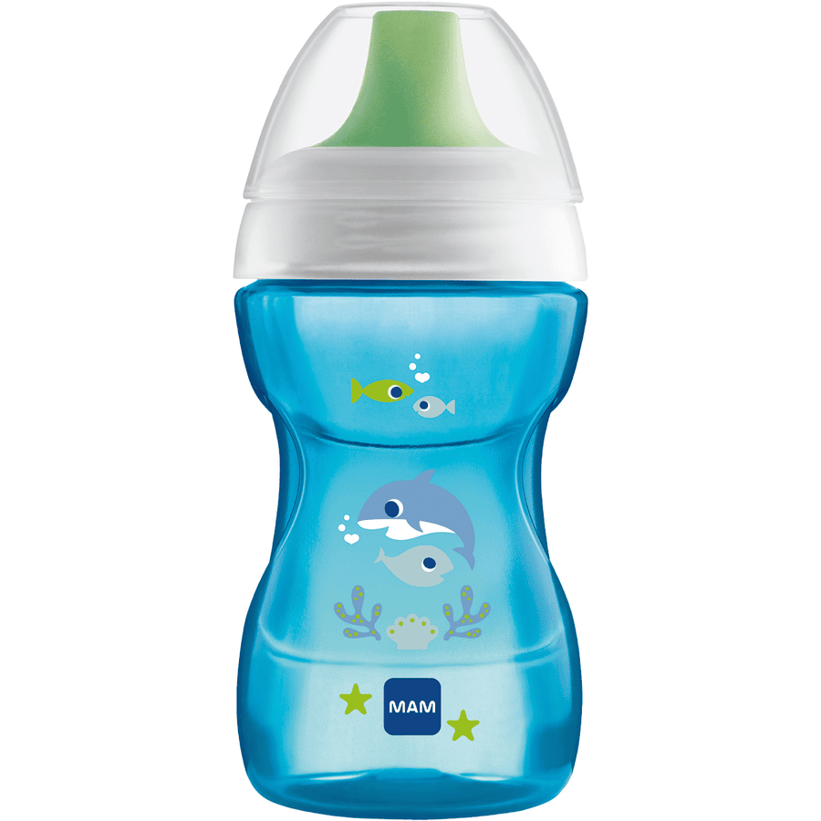 MAM Trinklernflasche Fun to Drink Cup 270 ml, Hai blau