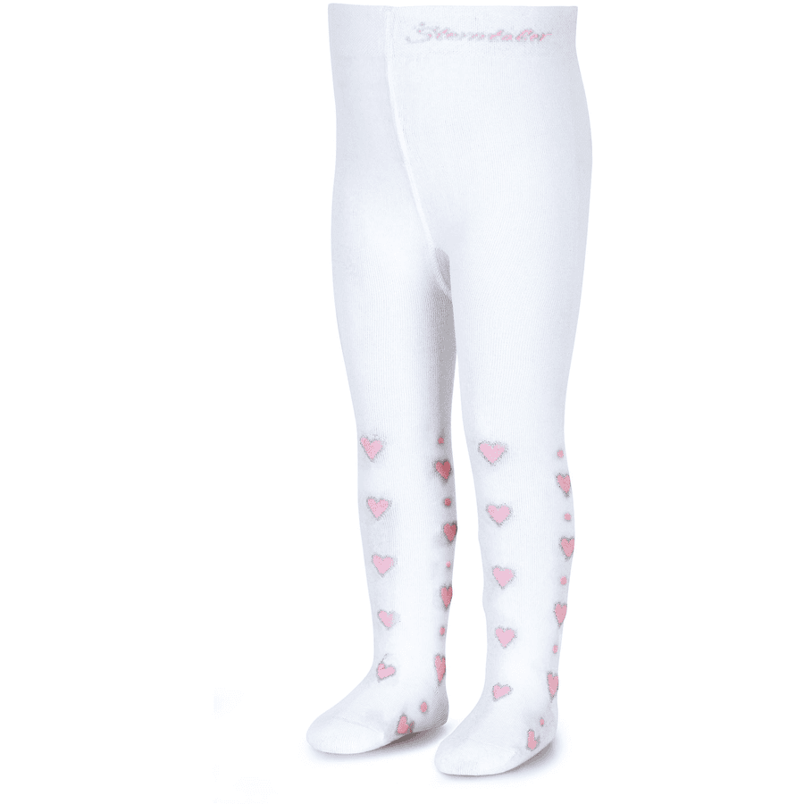 Sterntaler Strumpfhose Herzen weiß