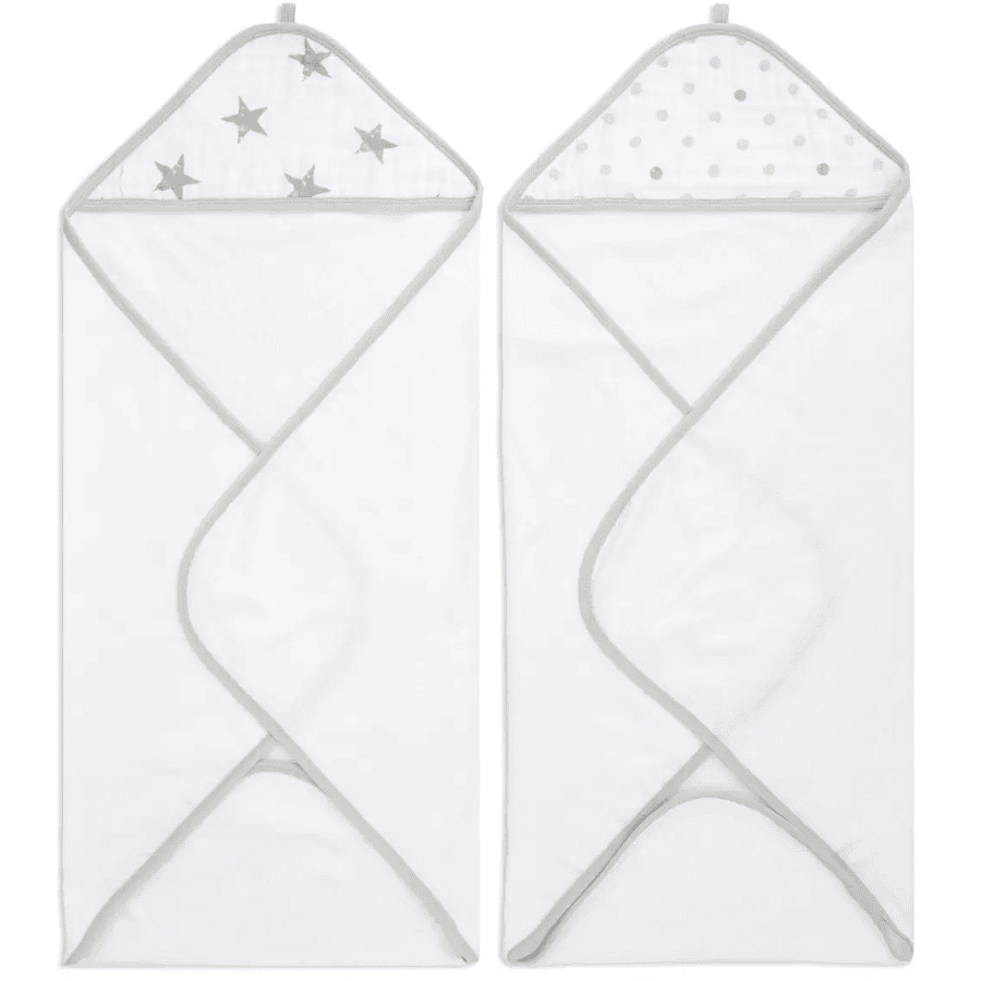 aden + anais™ essential s badehåndklæde med hætte 2-pack dusty 
