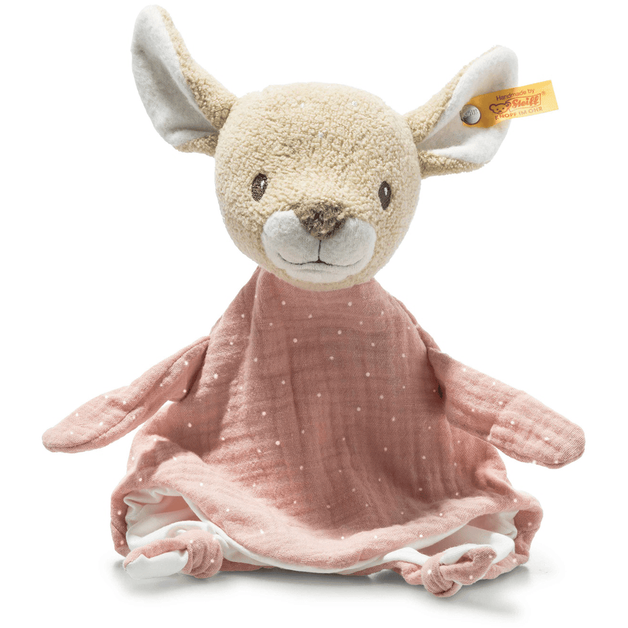 Steiff Raja herten knuffeldoekje, beige/roze