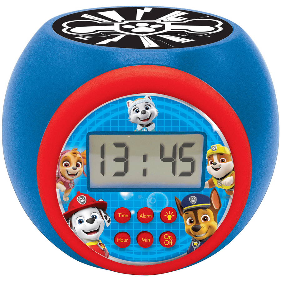 LEXIBOOK Paw Patrol Projekcja budzika z funkcją zmiany kolorów LED i timerem