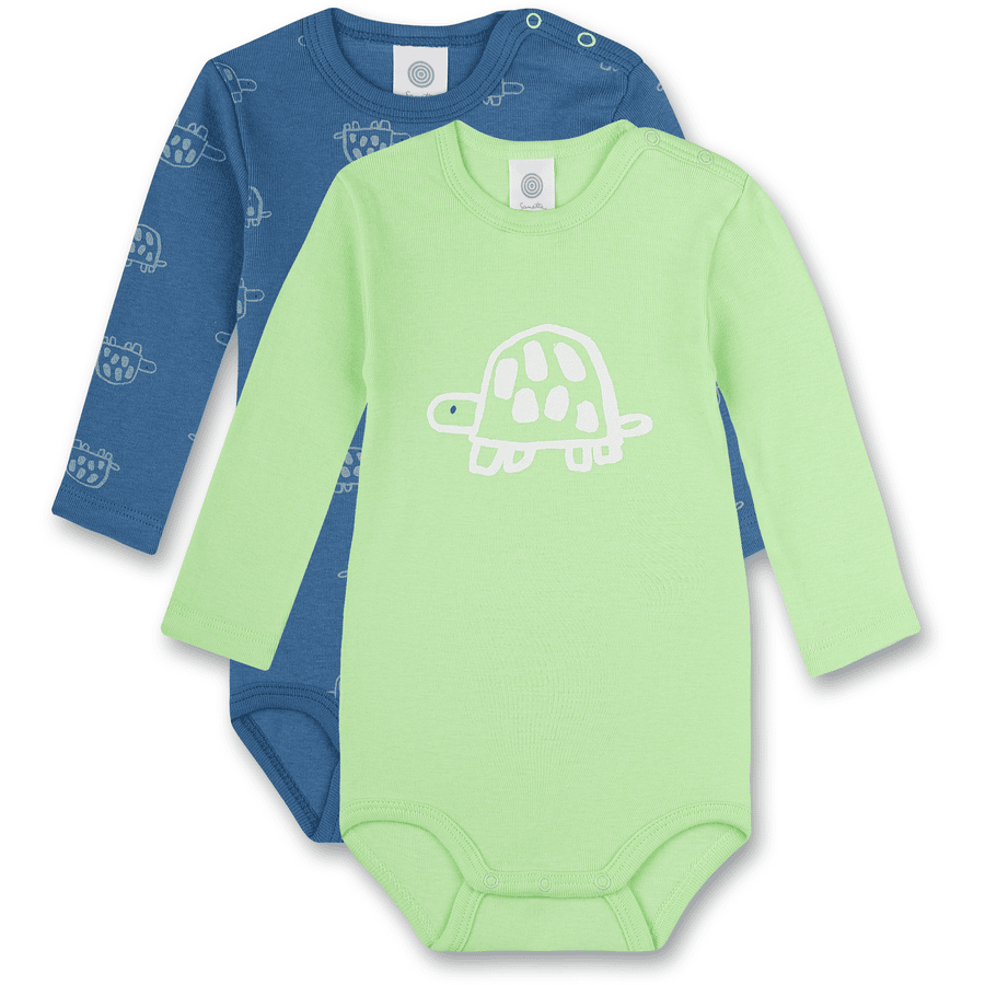 Sanetta Bodysuit Twin Pack S child toad light green/blue 