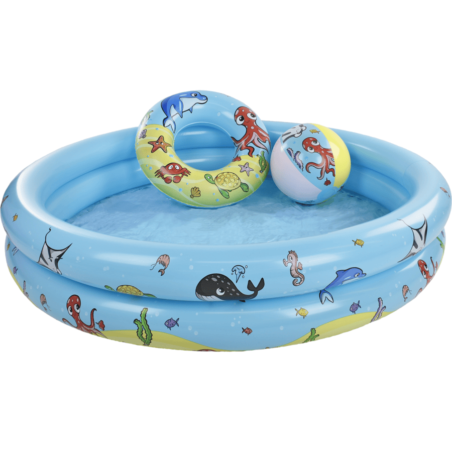 Swim Essentials Playpoolset bazének + plážový míč + plavecký kruh 120 c