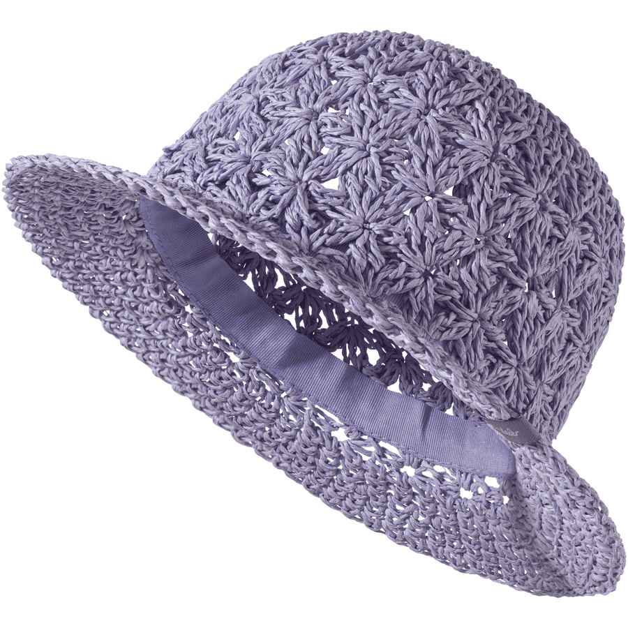 Sterntaler Słomkowy kapelusz na szydełku w kolorze jasnofioletowym 