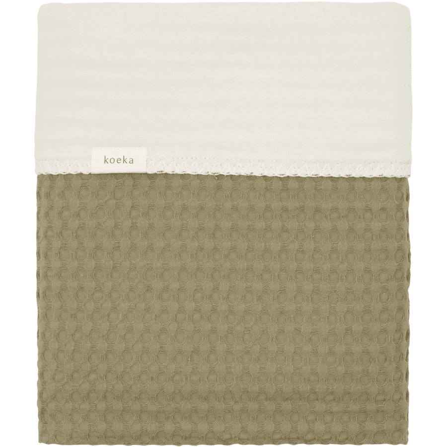 koeka cotton Barnepledd Fleece Amsterdam moss 100 x 150 cm