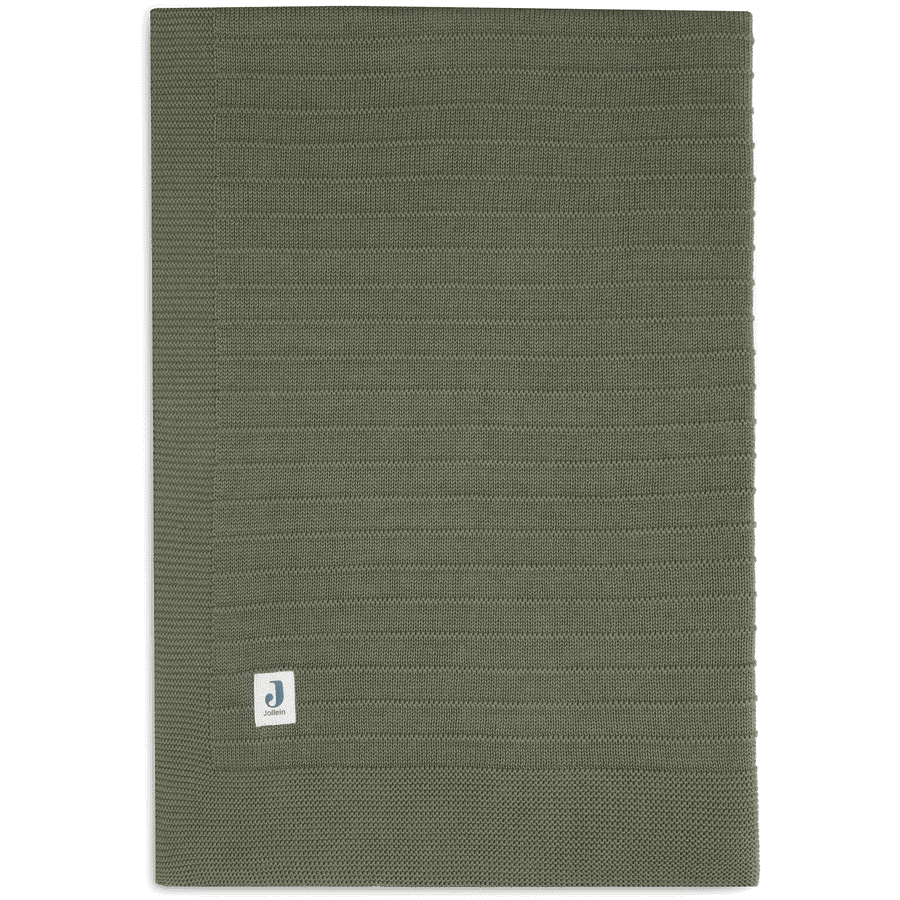 jollein Tæppe Cradle 75x100cm Pure Knit Leaf Green GOTS