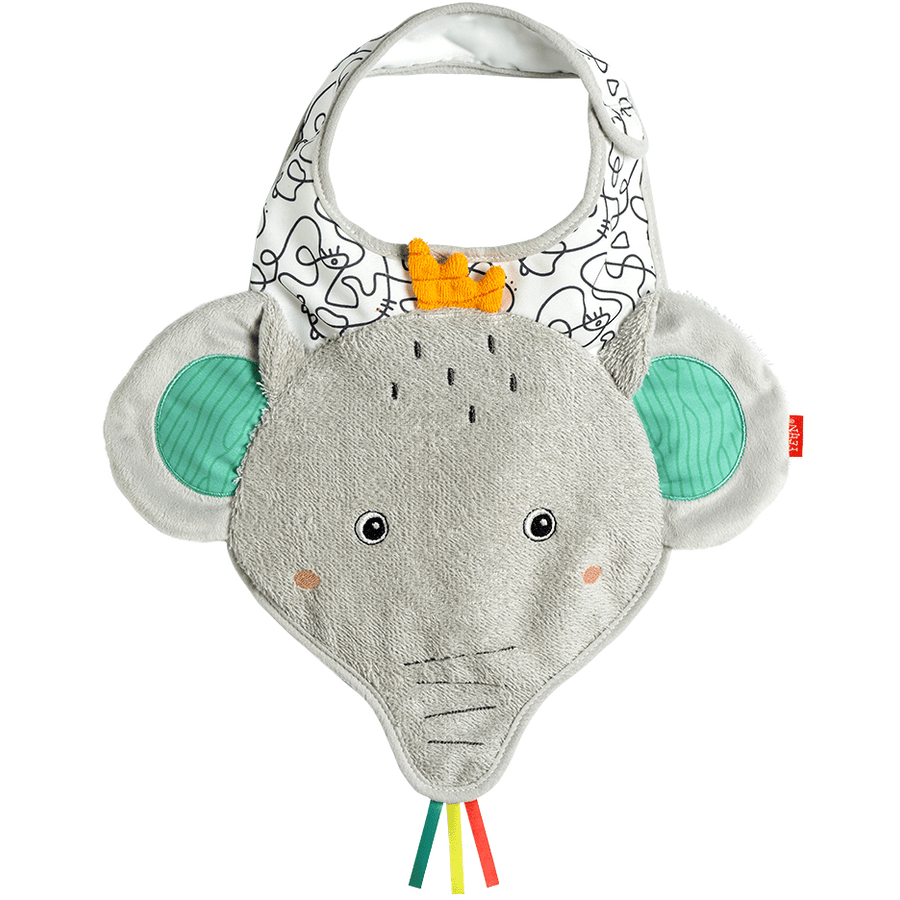 fehn® Bavoir bébé scratch éléphant roseoubleu.fr