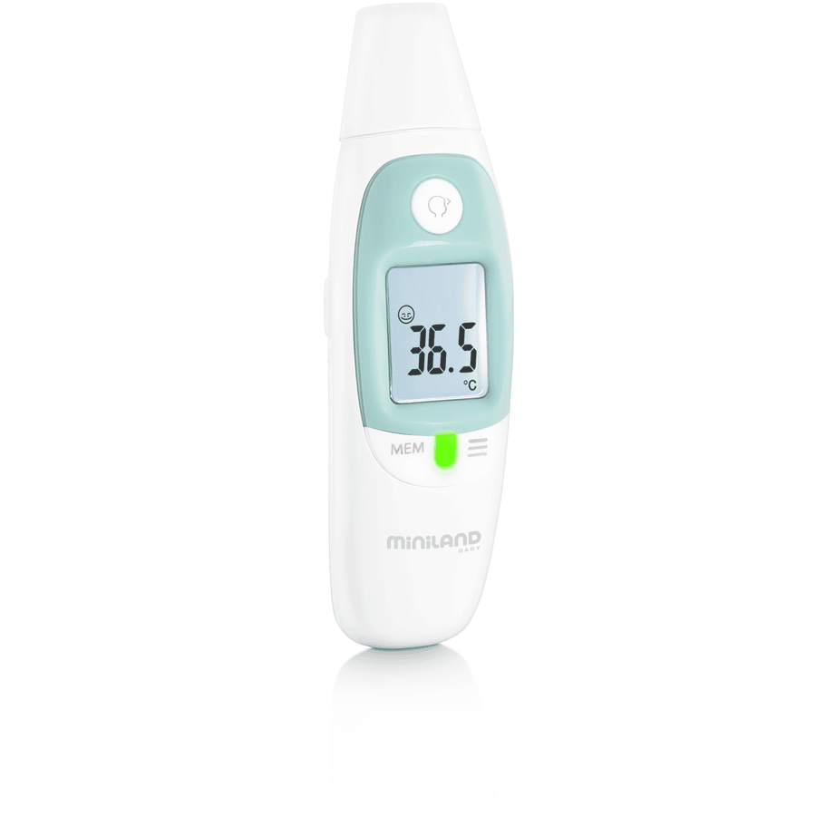 Miniland termosense kontakttermometer til øre og pande