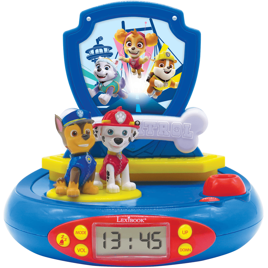 LEXIBOOK Paw Patrol Projection Patrol Alarm Clock