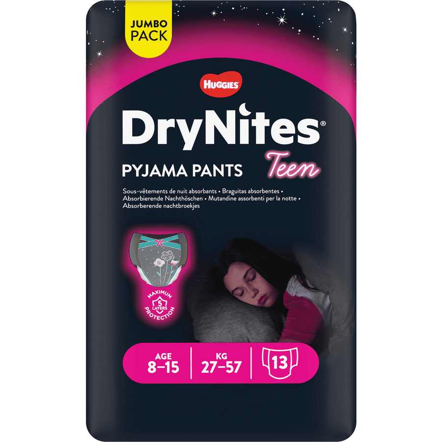 Huggies DryNites Pyjama Pants Einweg Mädchen 8-15 Jahre Jumbopack