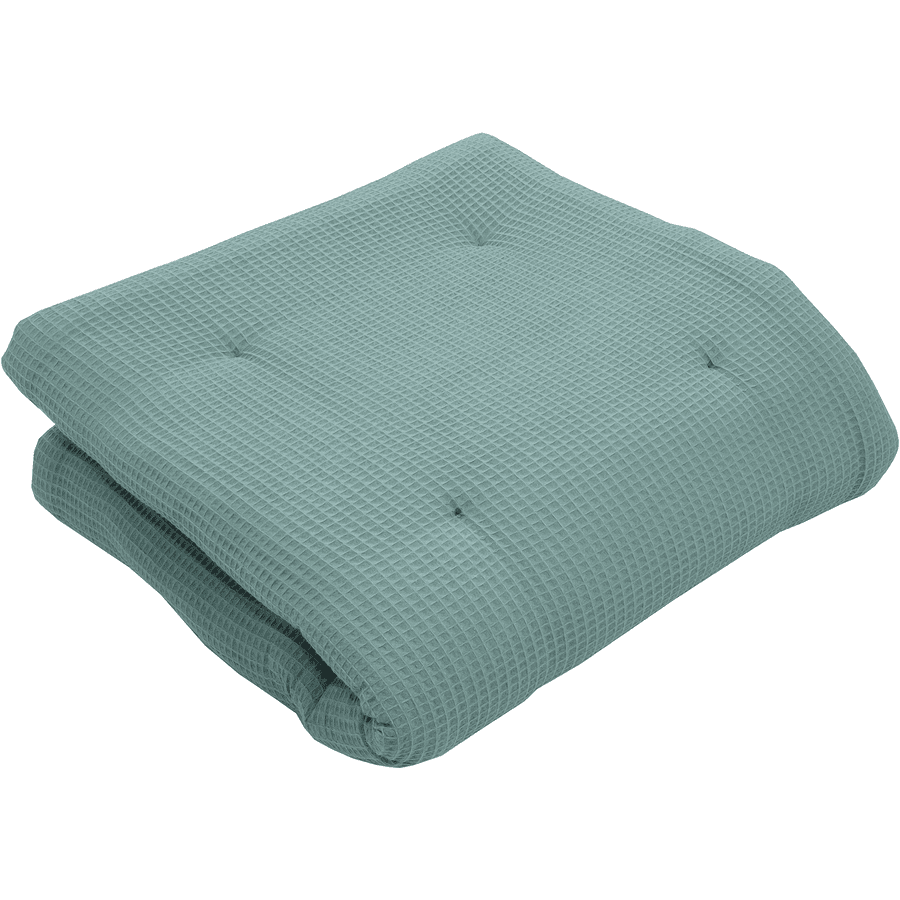 Ullenboom Tapis d'éveil et matelas de parc bébé piqué gaufré vert sauge 100x100 cm