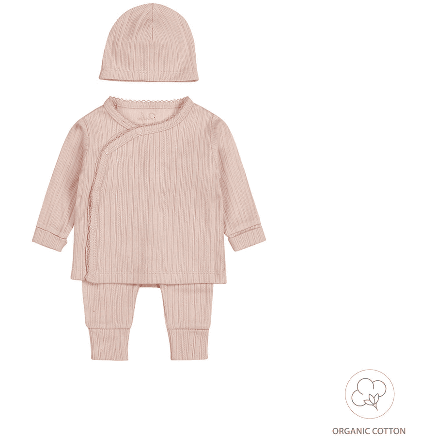 Dirkje Light dusty 3-delat babyset rosa