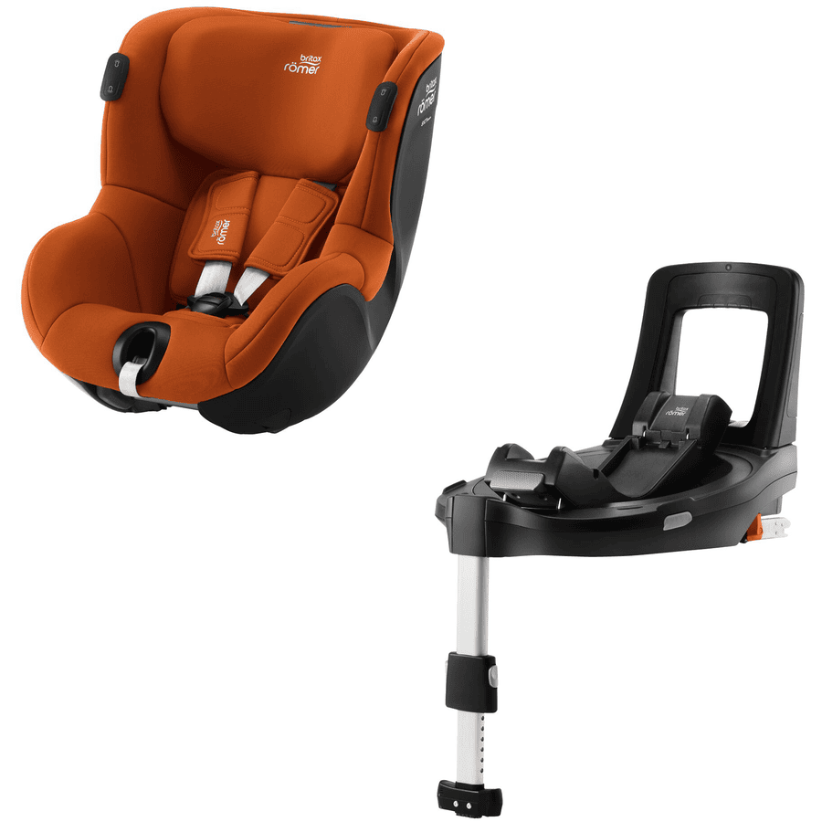 Britax Römer Kindersitz Dualfix iSENSE Golden Cognac inklusive Flex Base iSENSE