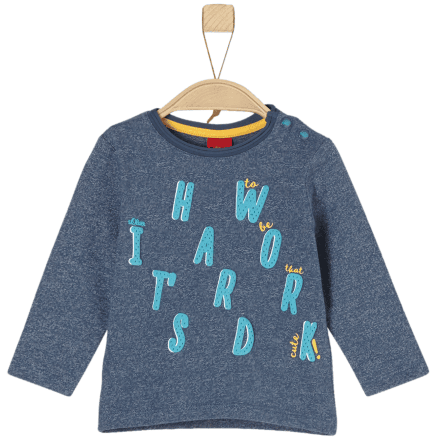 s.Oliver Boys Camicia manica lunga blu melange melange