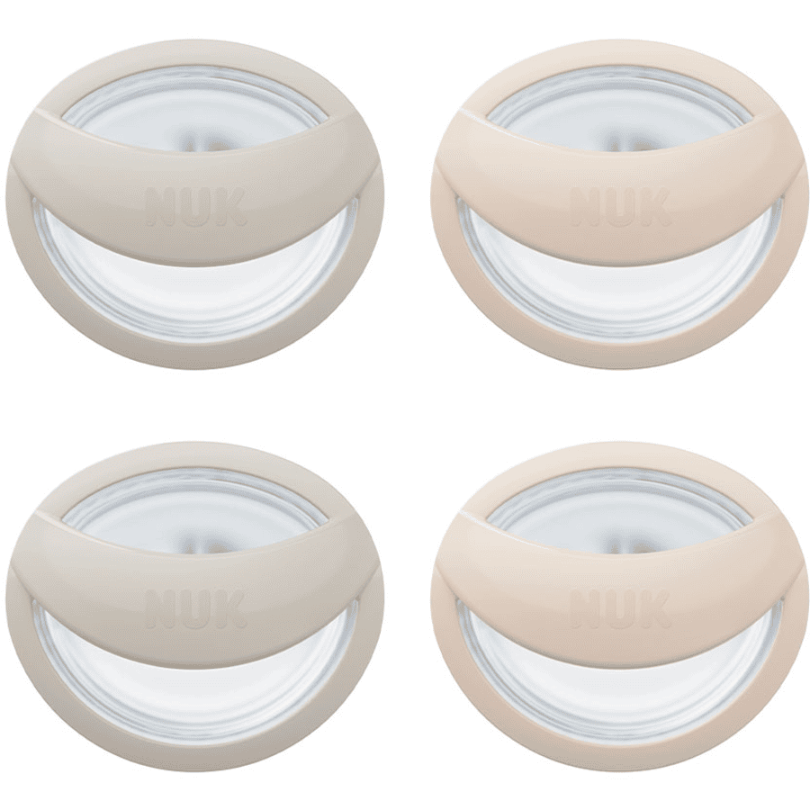 NUK Soother Mommy Feel, 0-9 maanden, grijs/beige 4 stuks