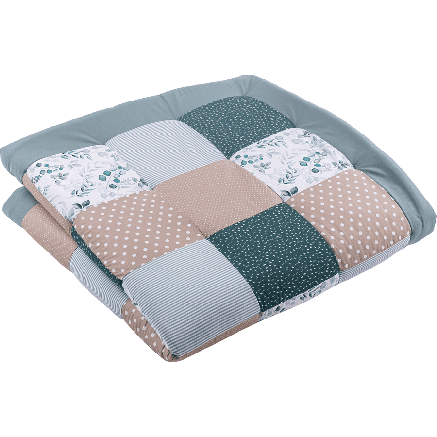 Ullenboom Tapis d'éveil matelas de parc bébé eucalyptus 140x140 cm