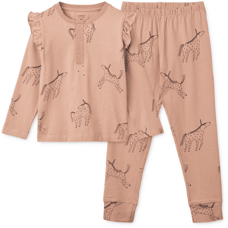 LIEWOOD Wilhelm Rüschen-Pyjama-Set unicorn/pale tuscany 