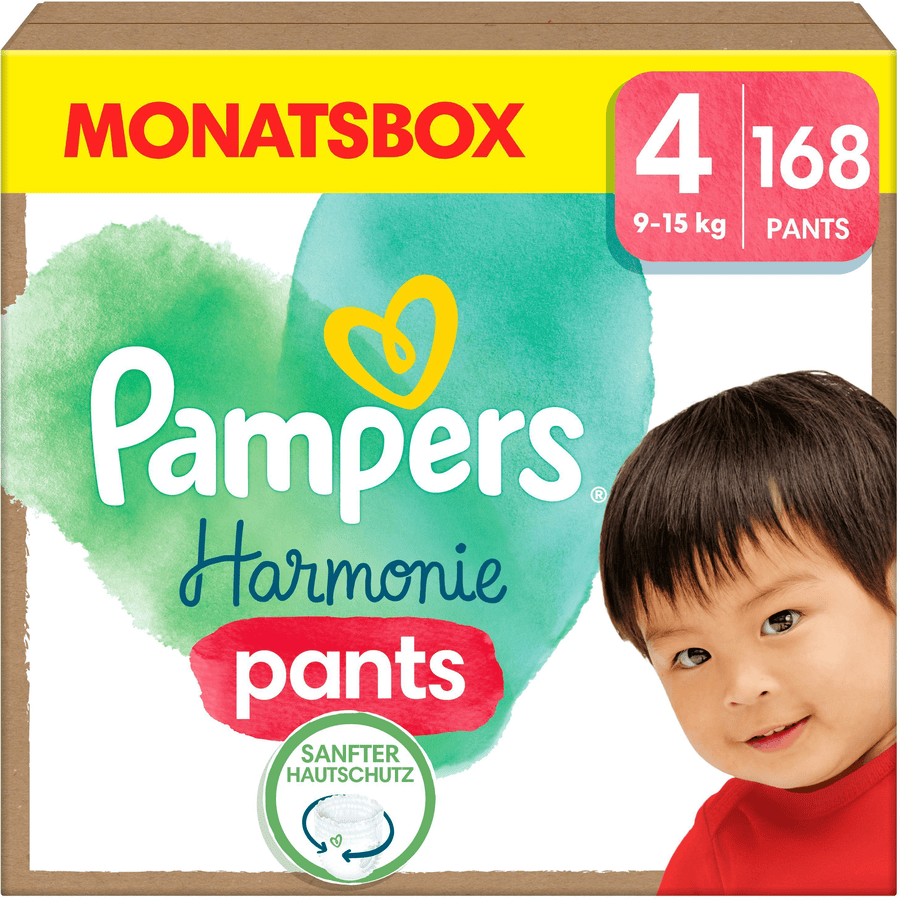 Pampers Harmonie Pants maat 4, 9-15 kg, maandbox (1x168 luiers)