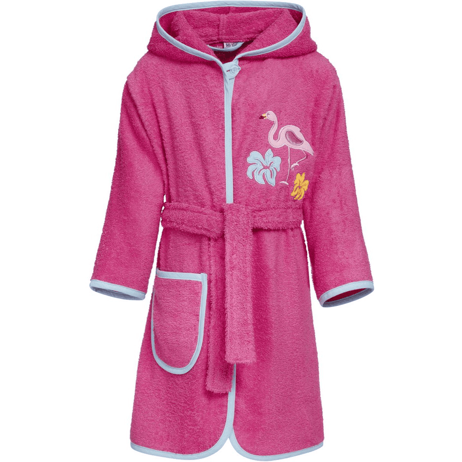 Playshoes Frotte-Bademantel Flamingo pink