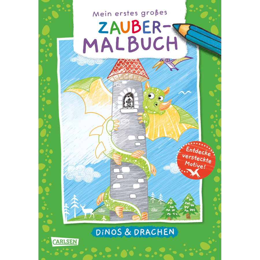 CARLSEN Ausmalbilder für Kita-Kinder: Mein erstes großes Zauber-Malbuch: Dinos & Drachen