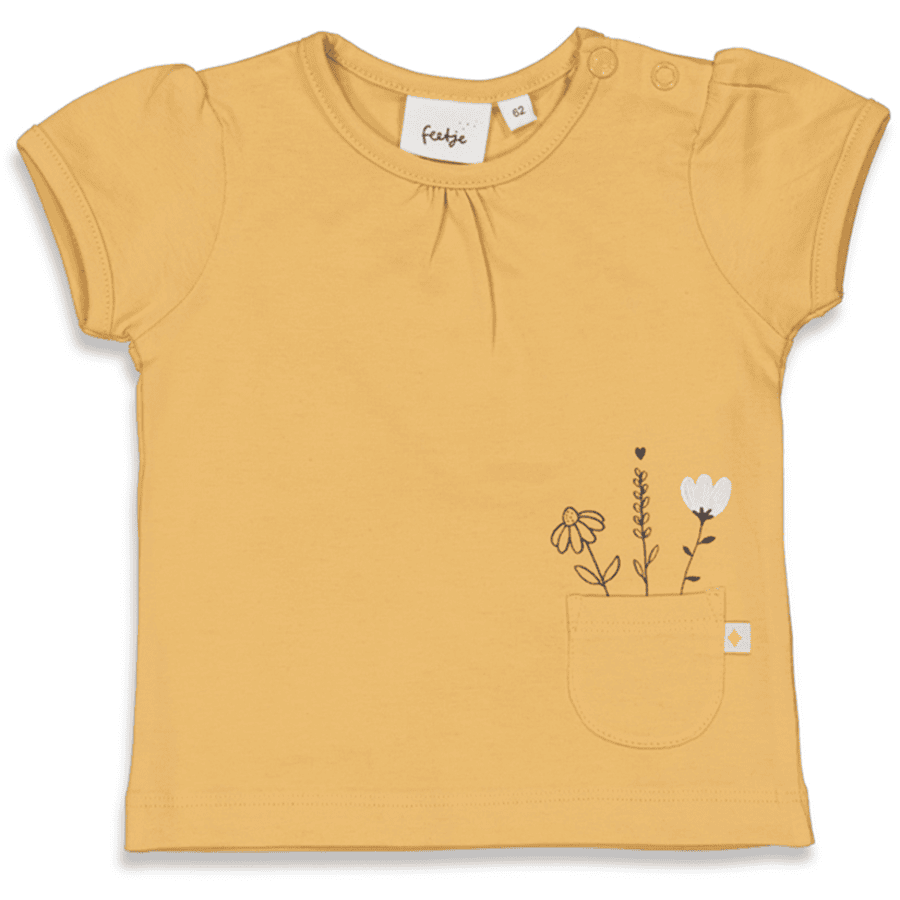 Feetje T-shirt Bloom Ockergult