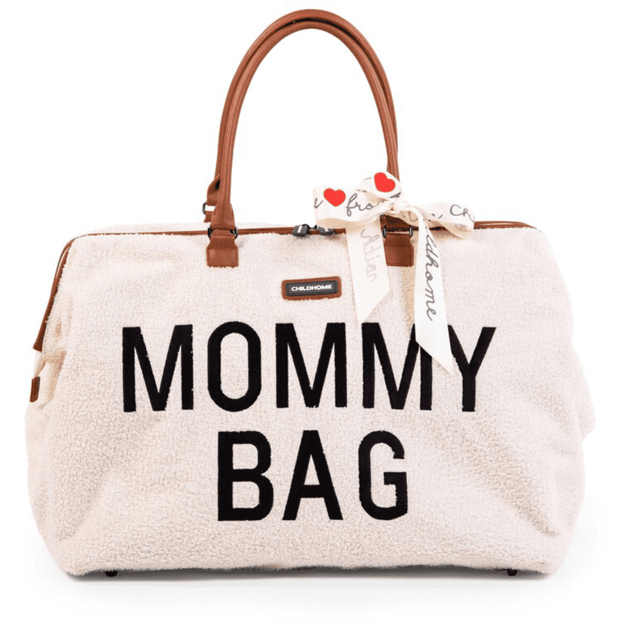 CHILDHOME Borsa fasciatoio Mommy Bag Teddy, bianco sporco