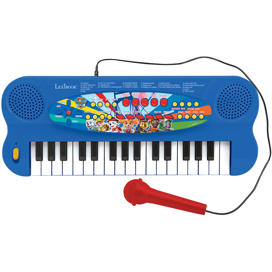LEXIBOOK Paw Patrol - 32 näppäintä, mikrofoni pianolle laulamista varten