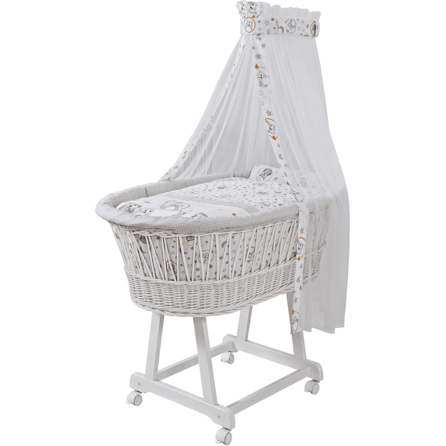 urra Komplett bassinet hvit ugle par