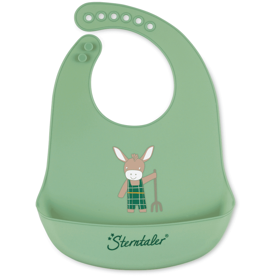 Sterntaler Bavoir enfant Emmilius silicone vert clair