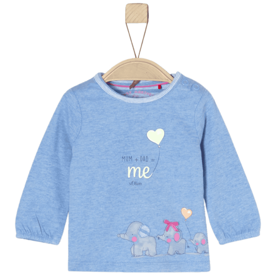s. Olive r Girls Langærmet skjorte light blue melange