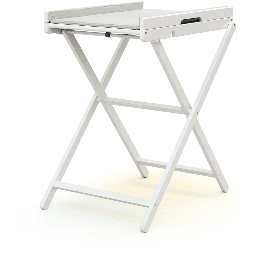 AT4 Table à langer pliable ESSENTIEL matelas bois blanc