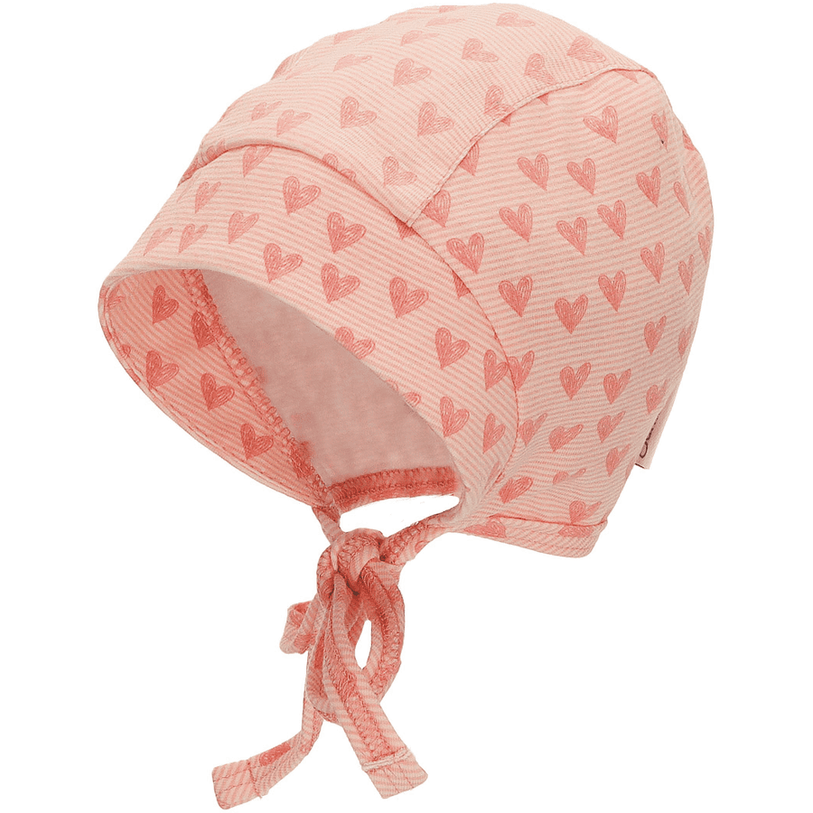Sterntaler Bonnet hjärtan rosa  