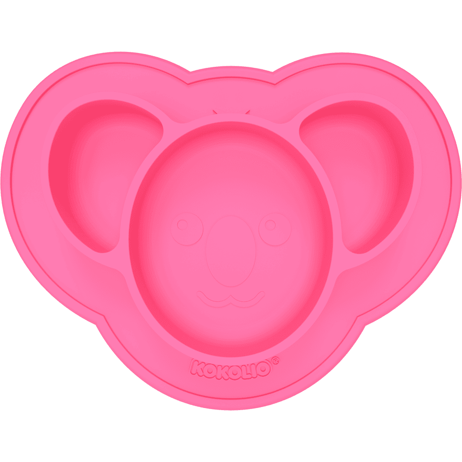 KOKOLIO Esslernteller Koali  aus Silikon, ab 6 Monaten in pink