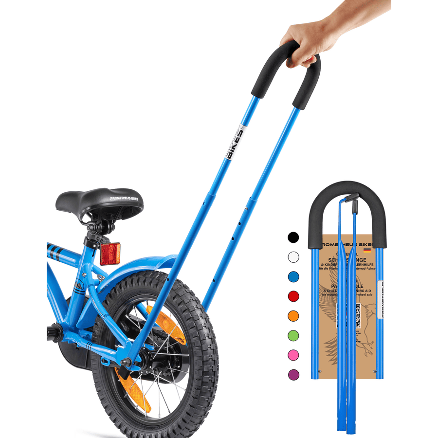 PROMETHEUS BICYCLES ® Työntötanko lasten polkupyörään, sininen