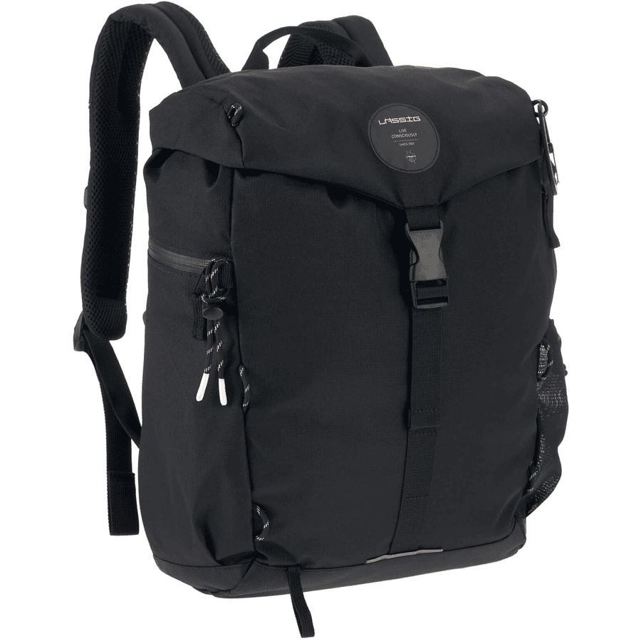 LÄSSIG Wickelrucksack Outdoor Backpack black