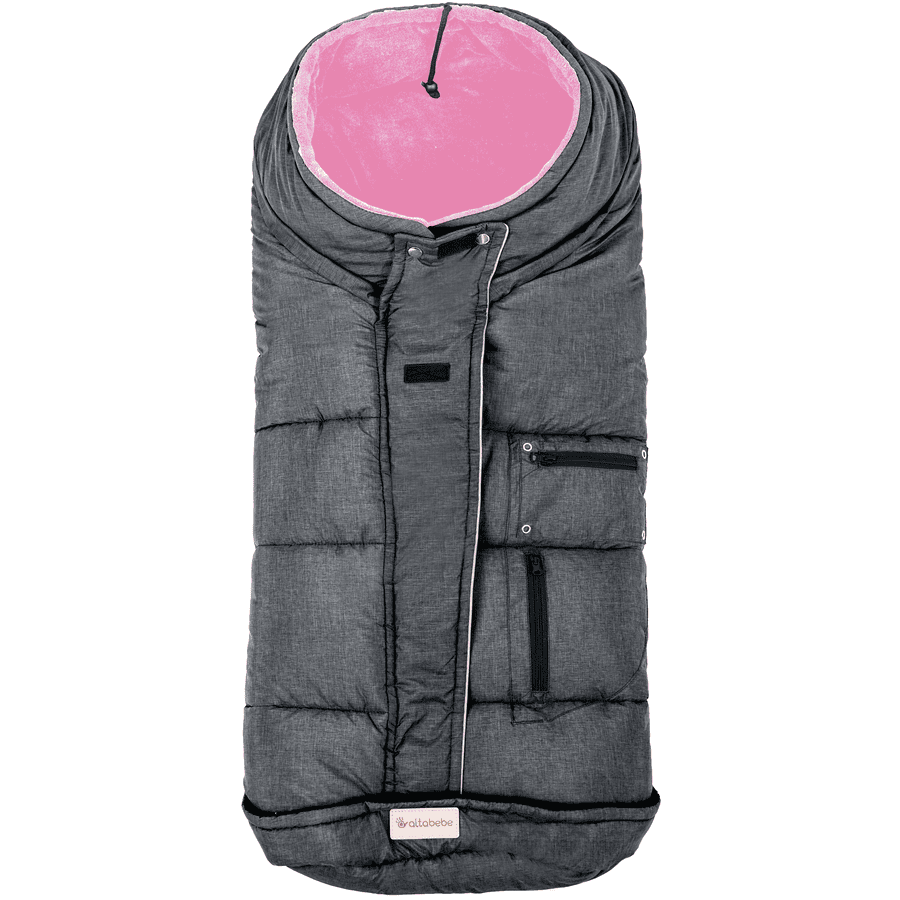 Altabebe Coprigambe invernale con imbottitura 3M - grigio scuro /rosa