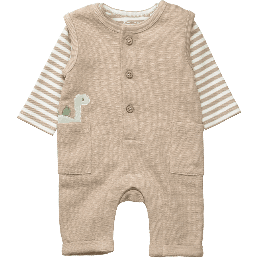 STACCATO  romper+shirt taupe gestructureerd