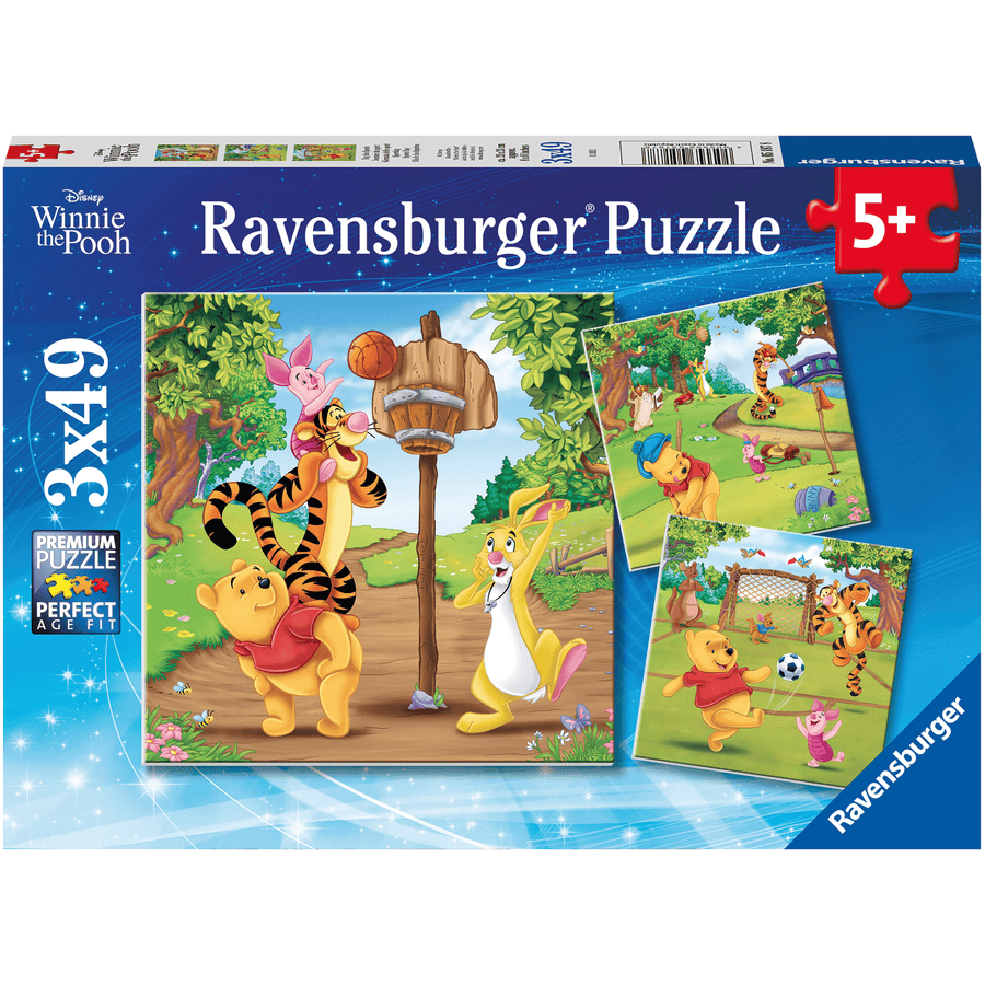 Ravensburger Puzzle 3 x 49 elementów Dzień sportu