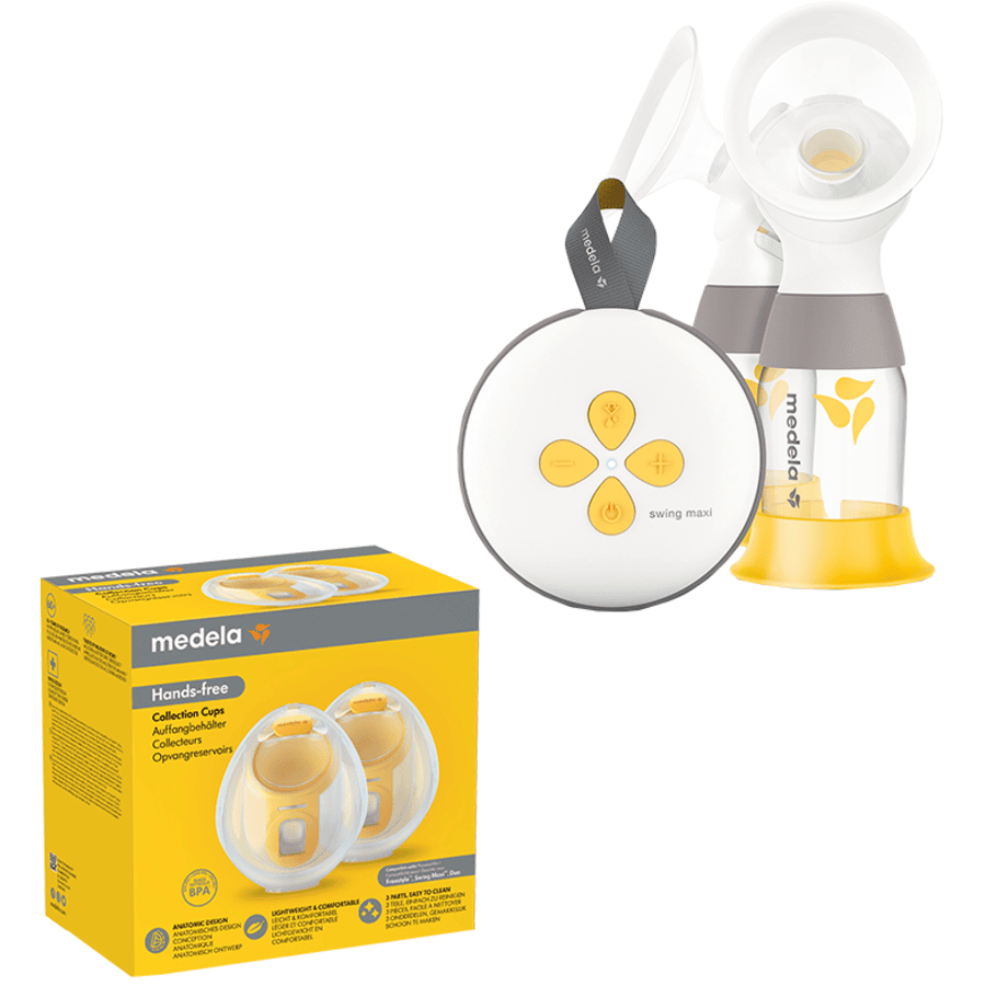 Medela Doppel-Milchpumpe elektrisch Swing Maxi + Doppelpumpset Hands-free