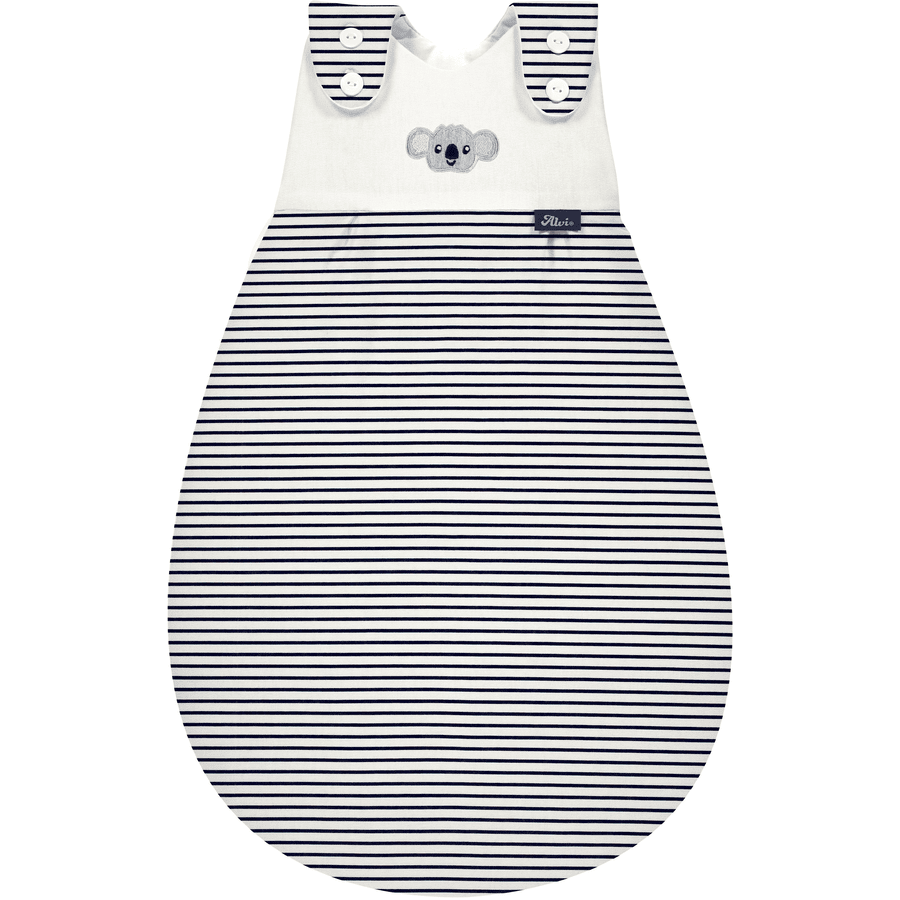 Alvi ® Baby-Mäxchen® Yderpose Økologisk Cotton Ringlets Koala navy