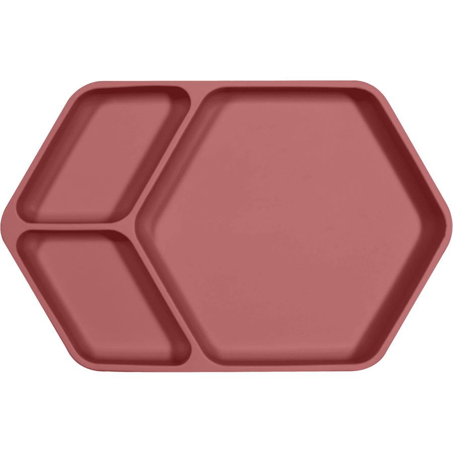 KINDSGUT Piatto esagonale in silicone, rosa antico