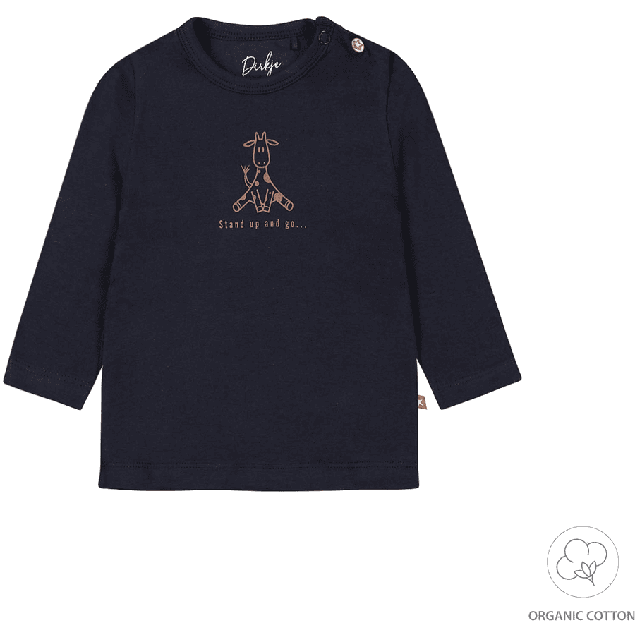 Dirkje Navy shirt met lange mouwen