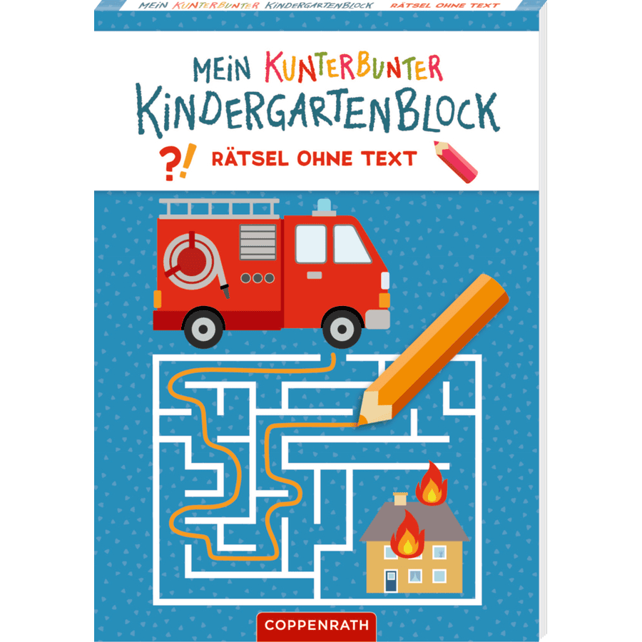 Coppenrath Mein kunterbunter Kindergartenblock: Rätsel ohne Text - Feuerwehr & Polizei