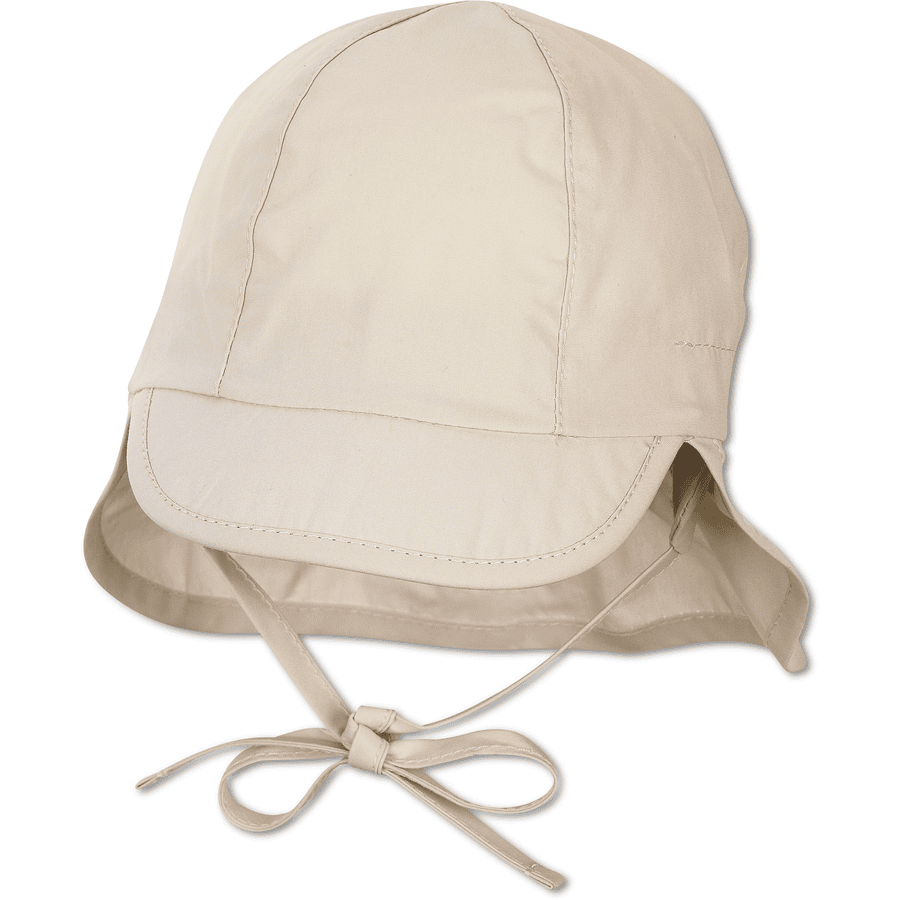 Sterntaler Gorra de visera con protección para el cuello beige 