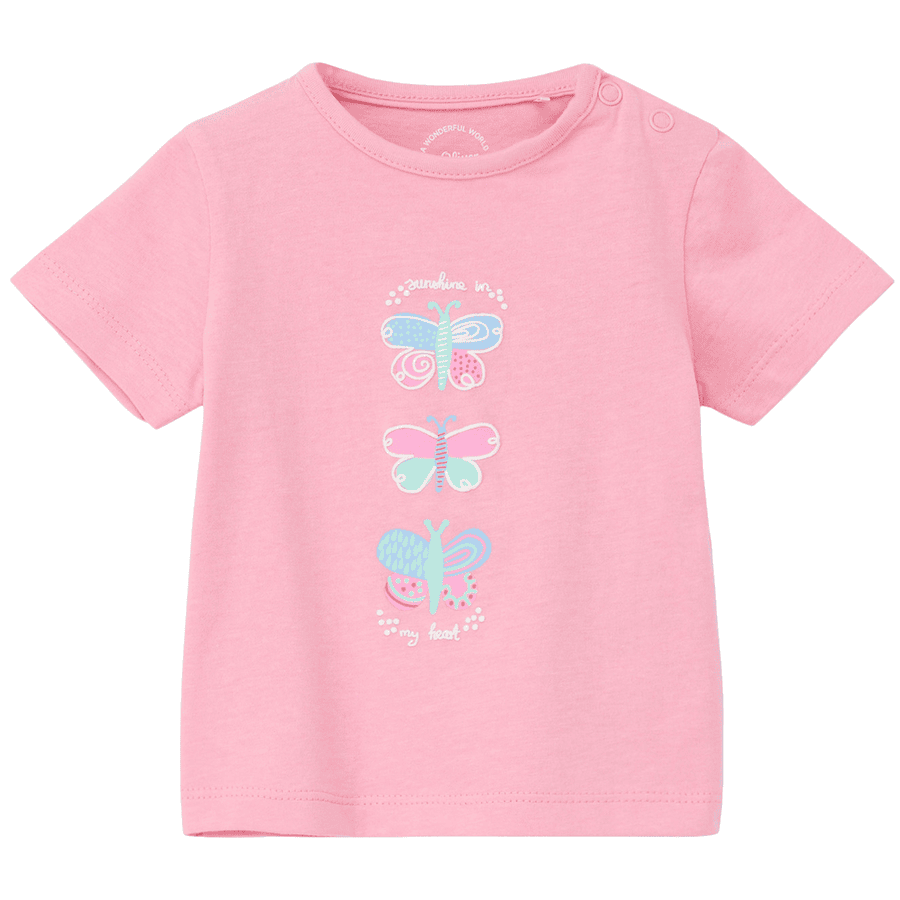 s.Oliver T-Shirt Schmetterling rosa
