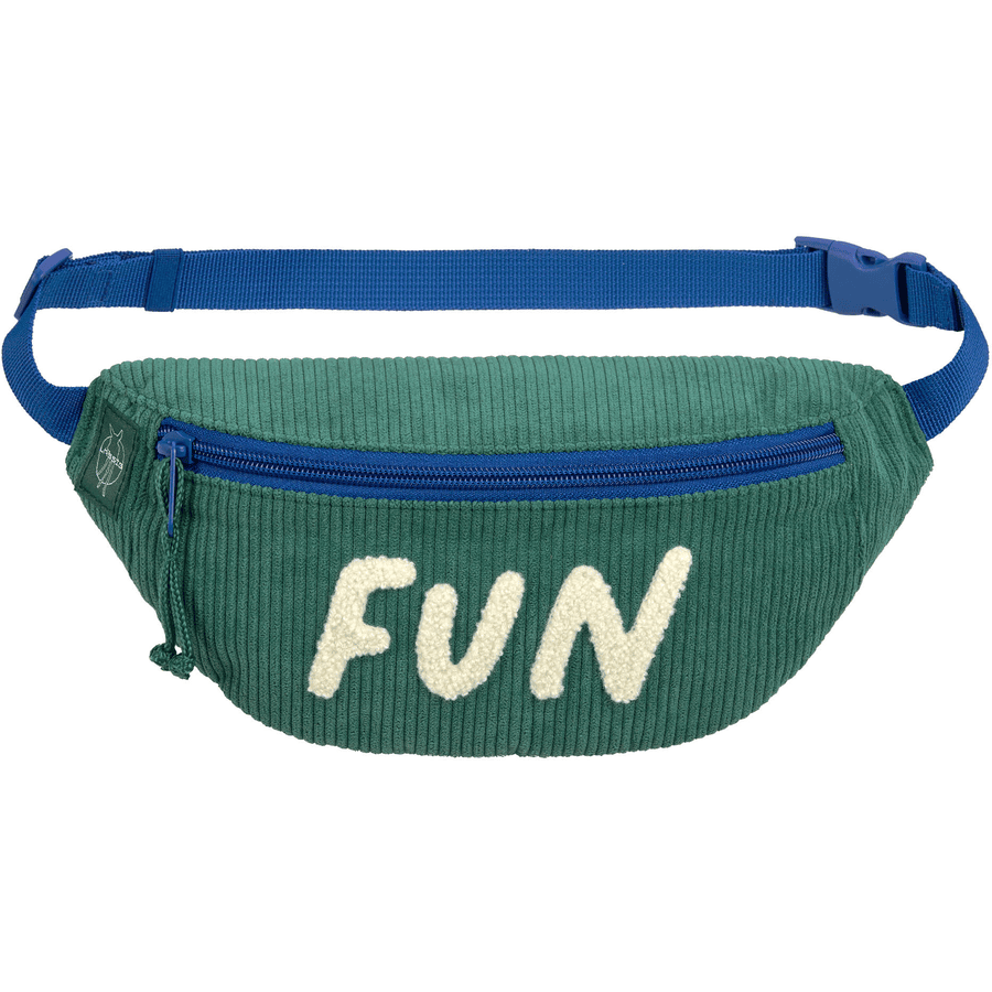 LÄSSIG Little Mini bum bag Cord Gang - Fun, zelená